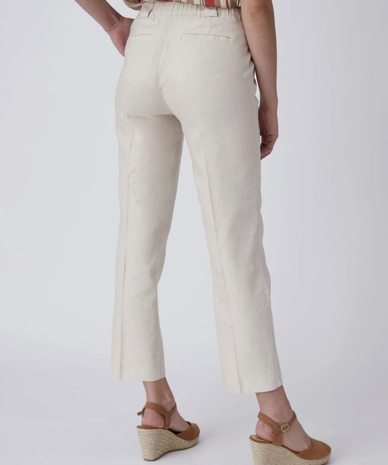 Linen Rich Cropped Trousers