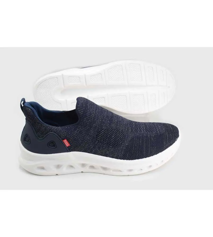 D555 Navy Hands Free Shoes With Knitted Top - BLYTH 2 for Men