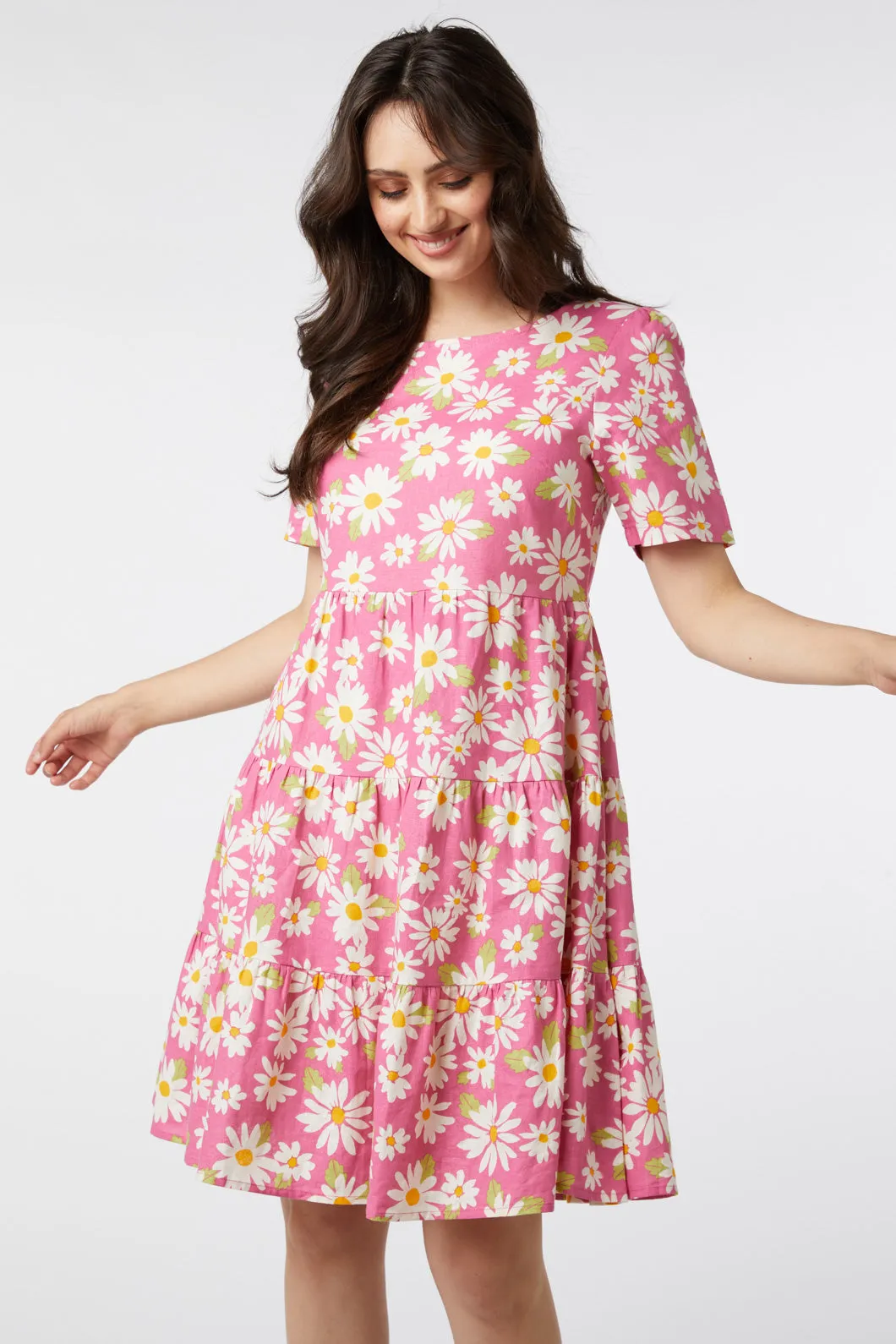 Daisy Print Summer Dress