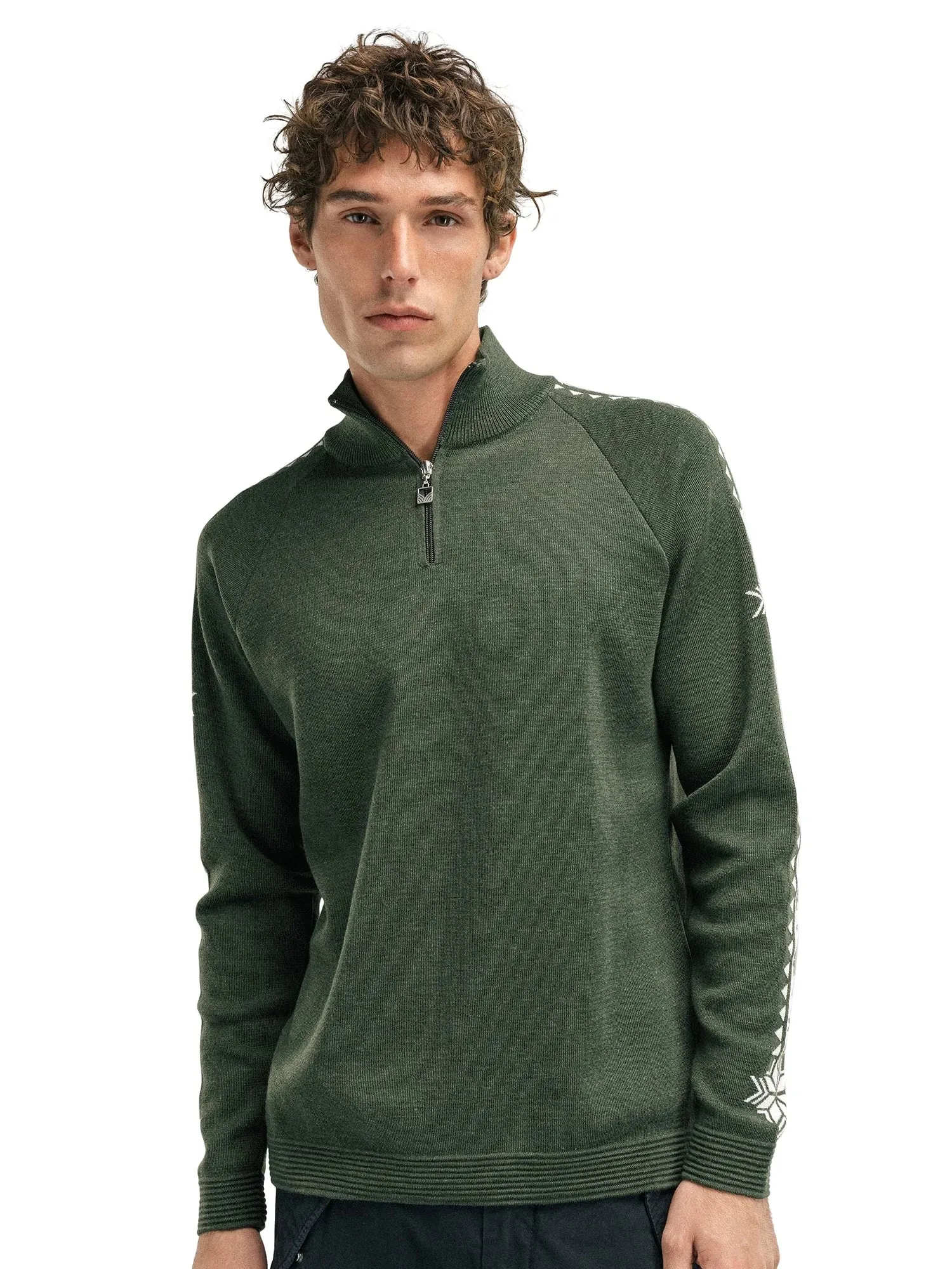 Dale of Norway Geilo Sweater Men's Dark Green Off White