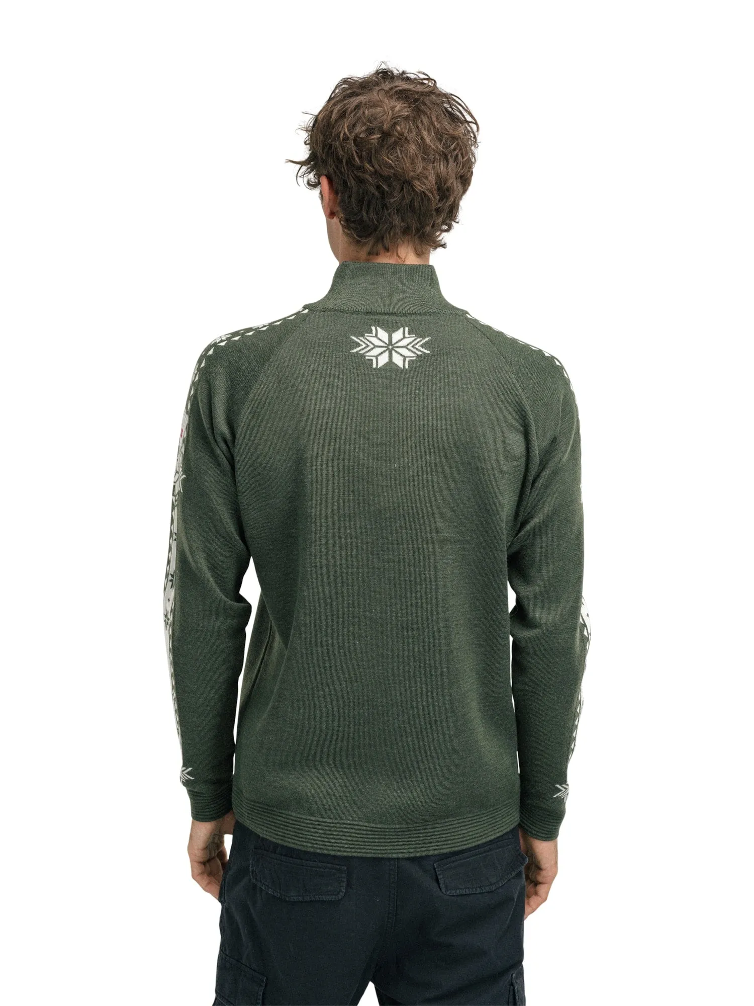 Dale of Norway Geilo Sweater Men's Dark Green Off White