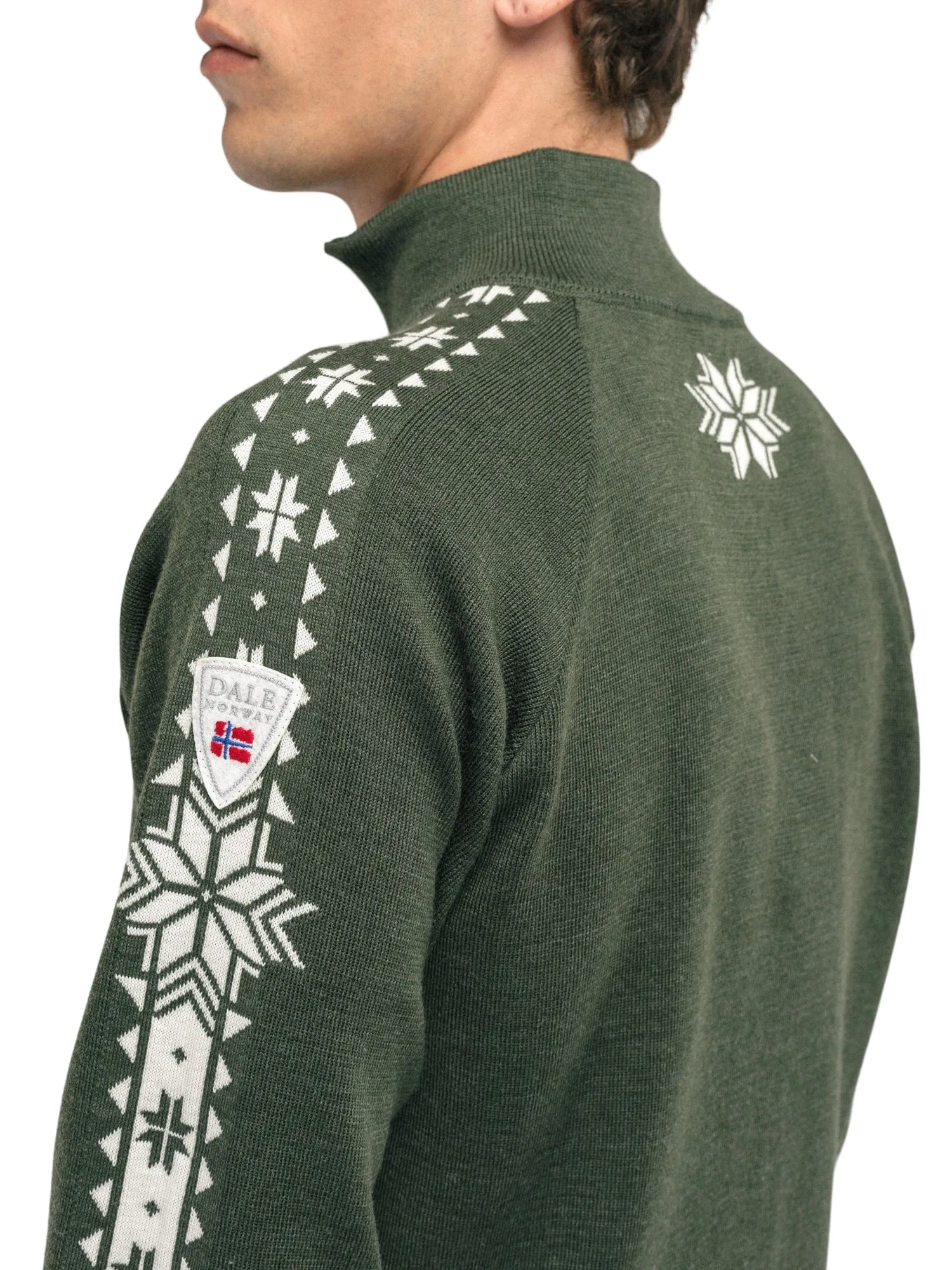 Dale of Norway Geilo Sweater Men's Dark Green Off White