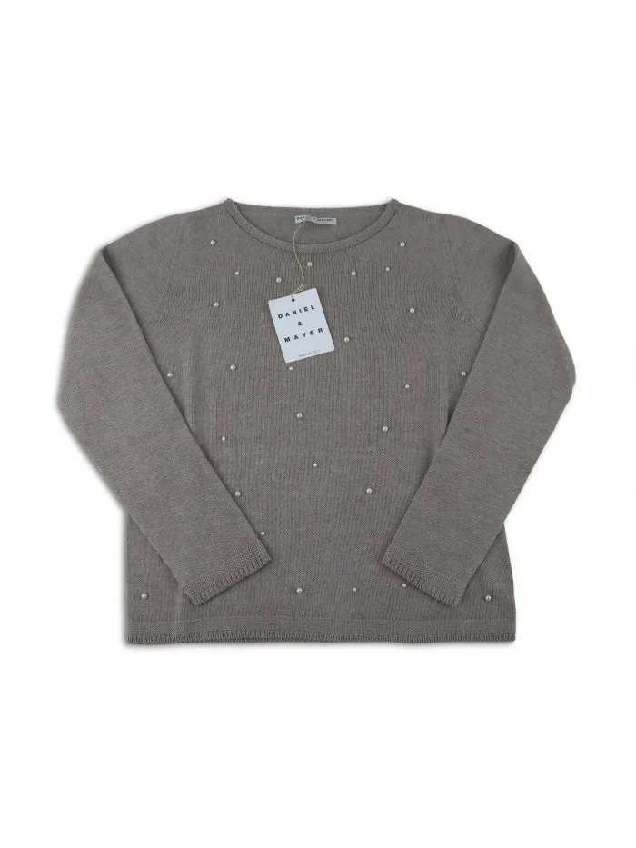 Daniel & Mayer Women's Dove Gray Pearls Sweater Art. 71346.