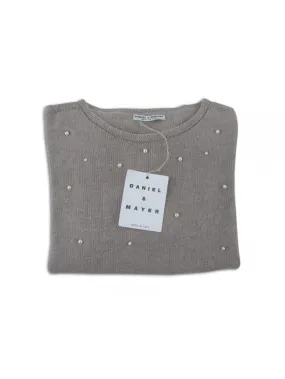 Daniel & Mayer Women's Dove Gray Pearls Sweater Art. 71346.