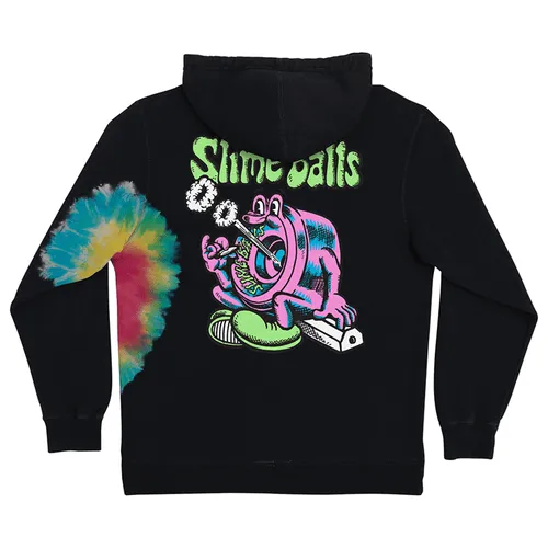 Dark Rainbow Slime Balls Hoodie with Puff Balls Wheels