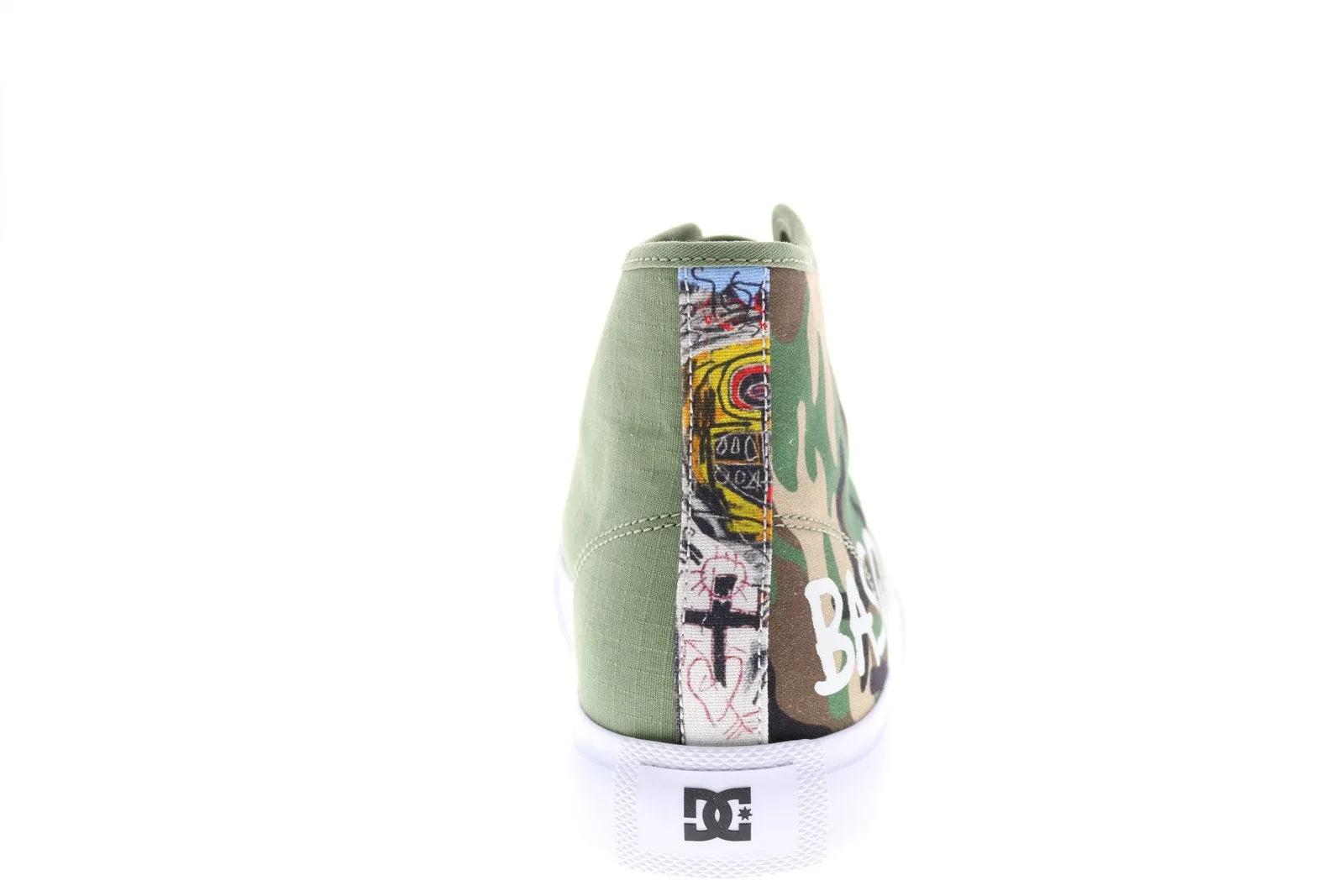 DC Basquiat Green Mens Sneakers Collaboration Limited Edition Shoes.