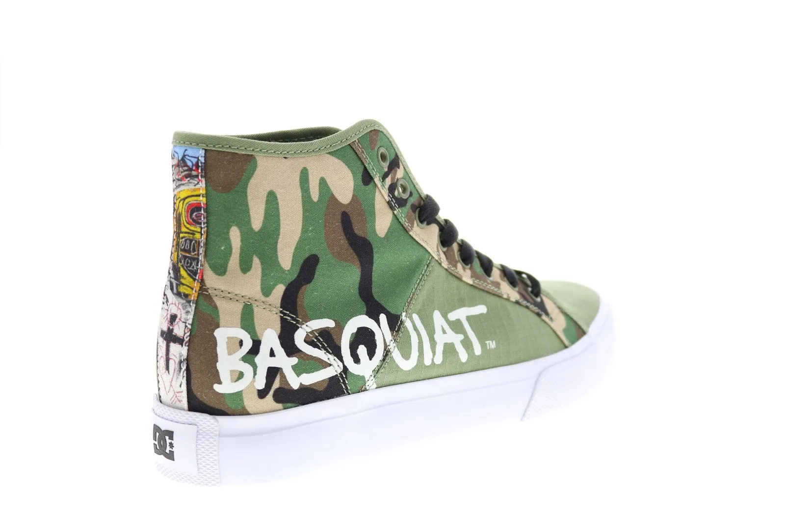 DC Basquiat Green Mens Sneakers Collaboration Limited Edition Shoes.