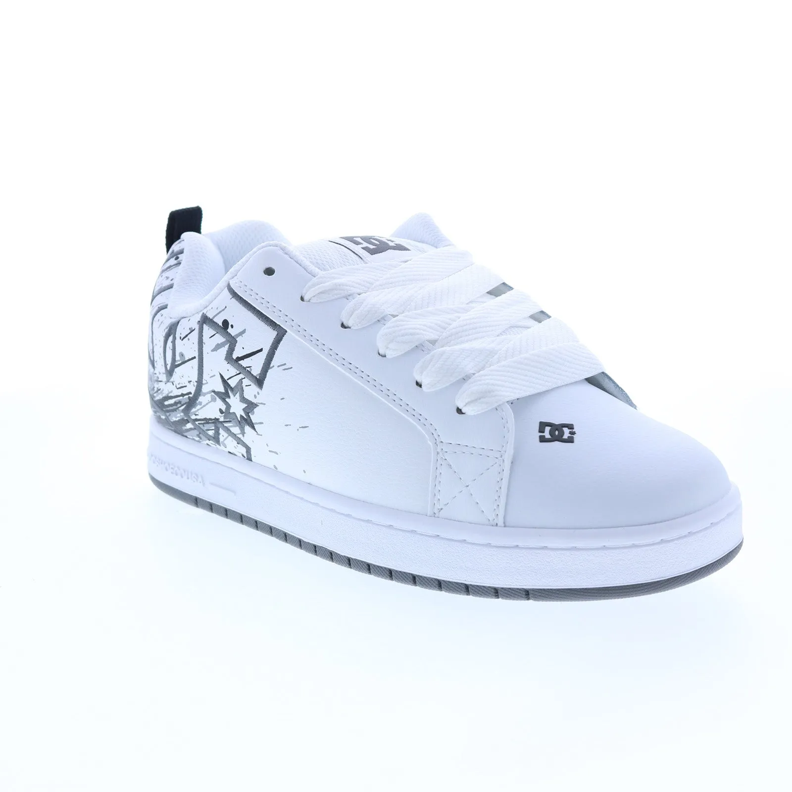 DC Court Graffik 300529-WPT Men's White Leather Skate Shoes