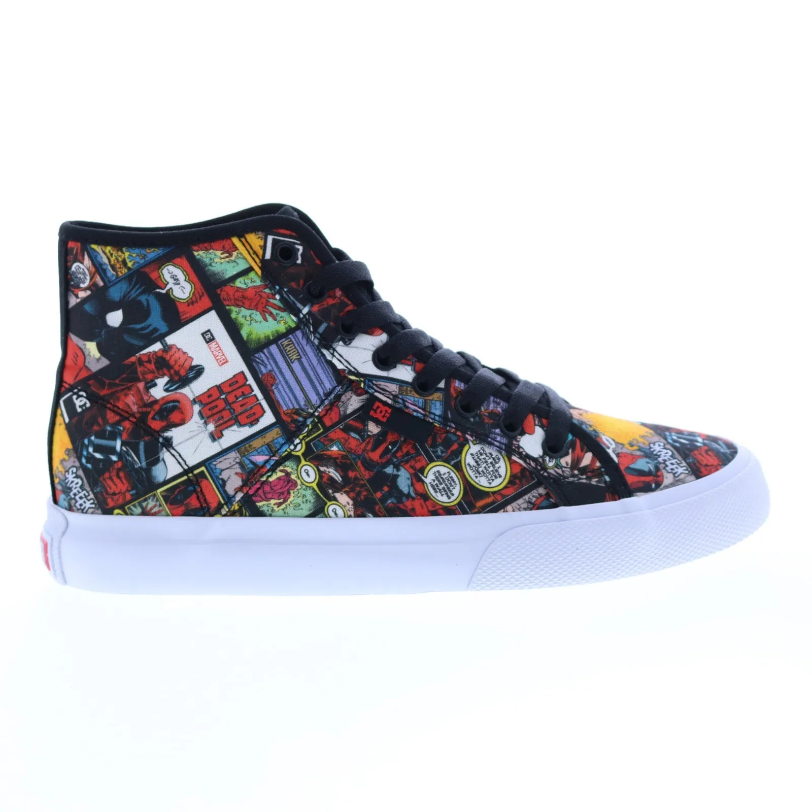 DC Deadpool Black Canvas Skate Sneakers Shoes for Men