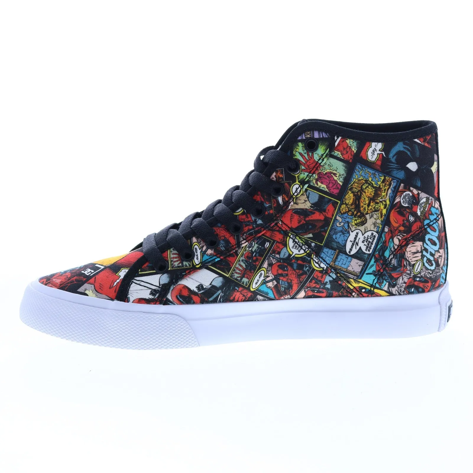 DC Deadpool Black Canvas Skate Sneakers Shoes for Men