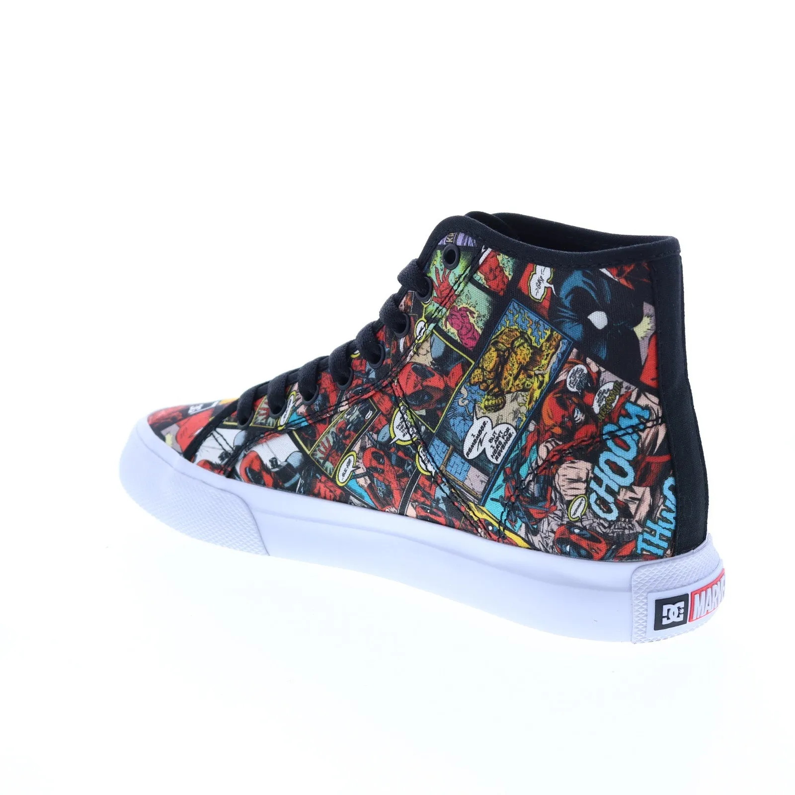 DC Deadpool Black Canvas Skate Sneakers Shoes for Men