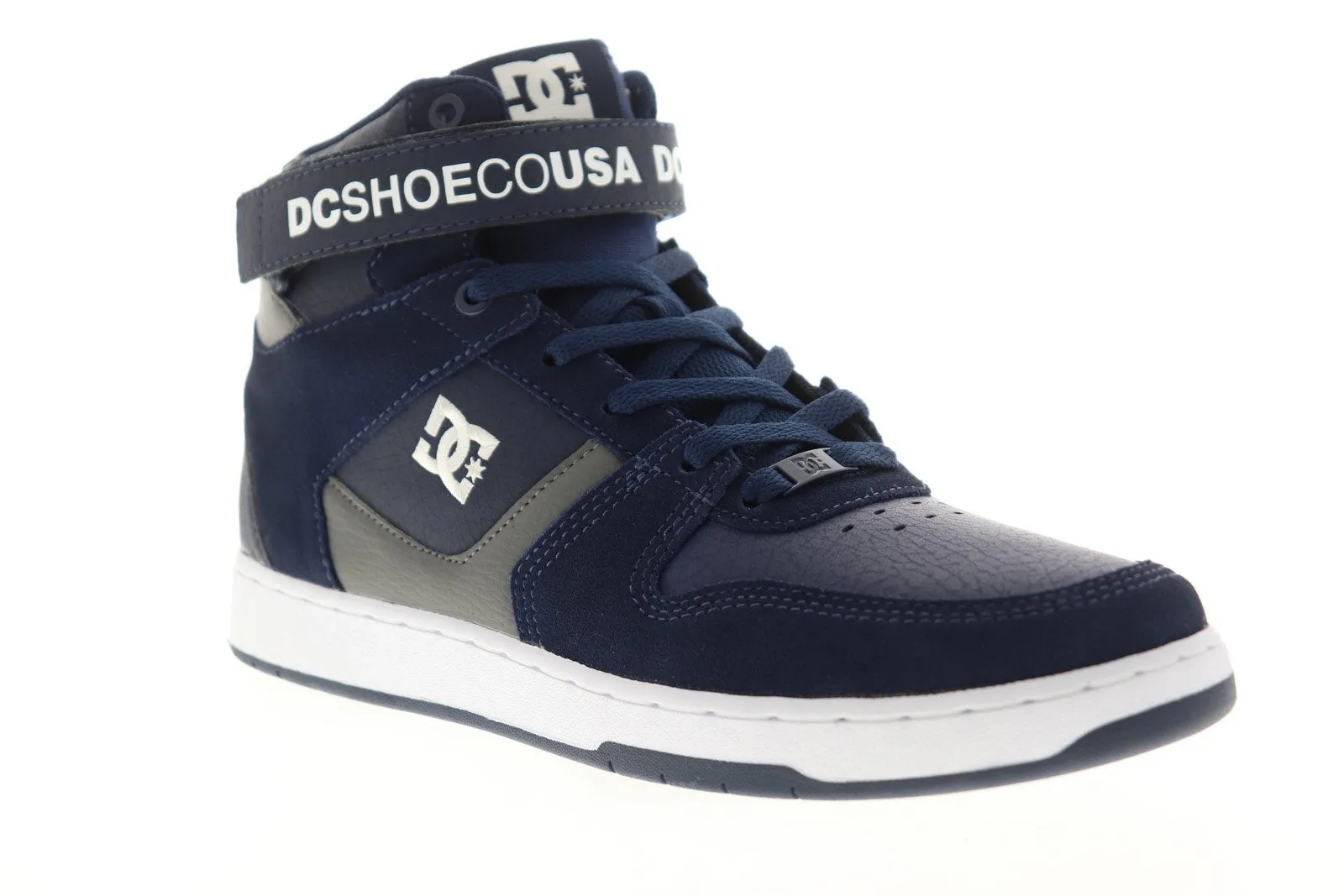 DC Pensford ADYS400038 Men's Blue Leather Lace-Up Skate Shoes