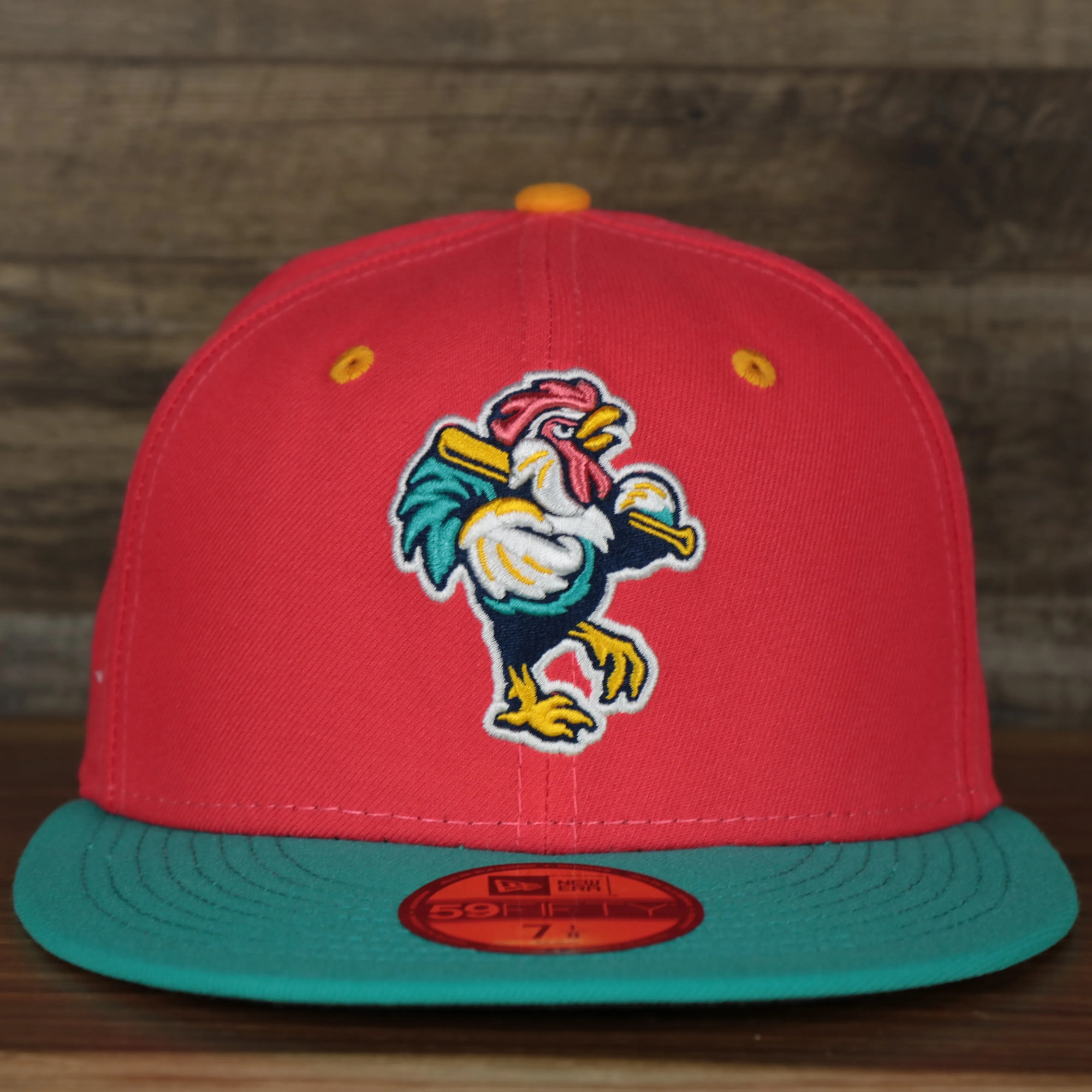 Delmarva Shore Birds 2022 Gallos de Delmarva Copa de la Diversion Black Bottom 5950 Fitted Cap - Red