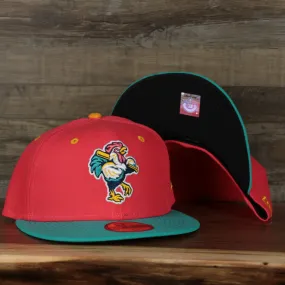 Delmarva Shore Birds 2022 Gallos de Delmarva Copa de la Diversion Black Bottom 5950 Fitted Cap - Red