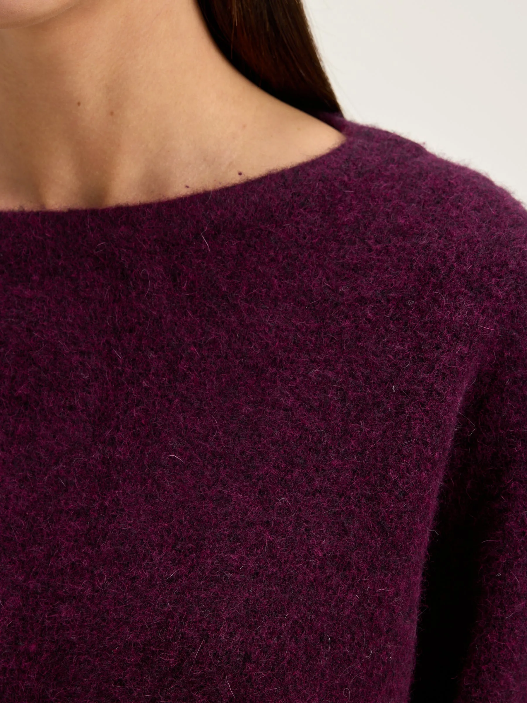 DEROS sweater in wine color, style 242, for women.