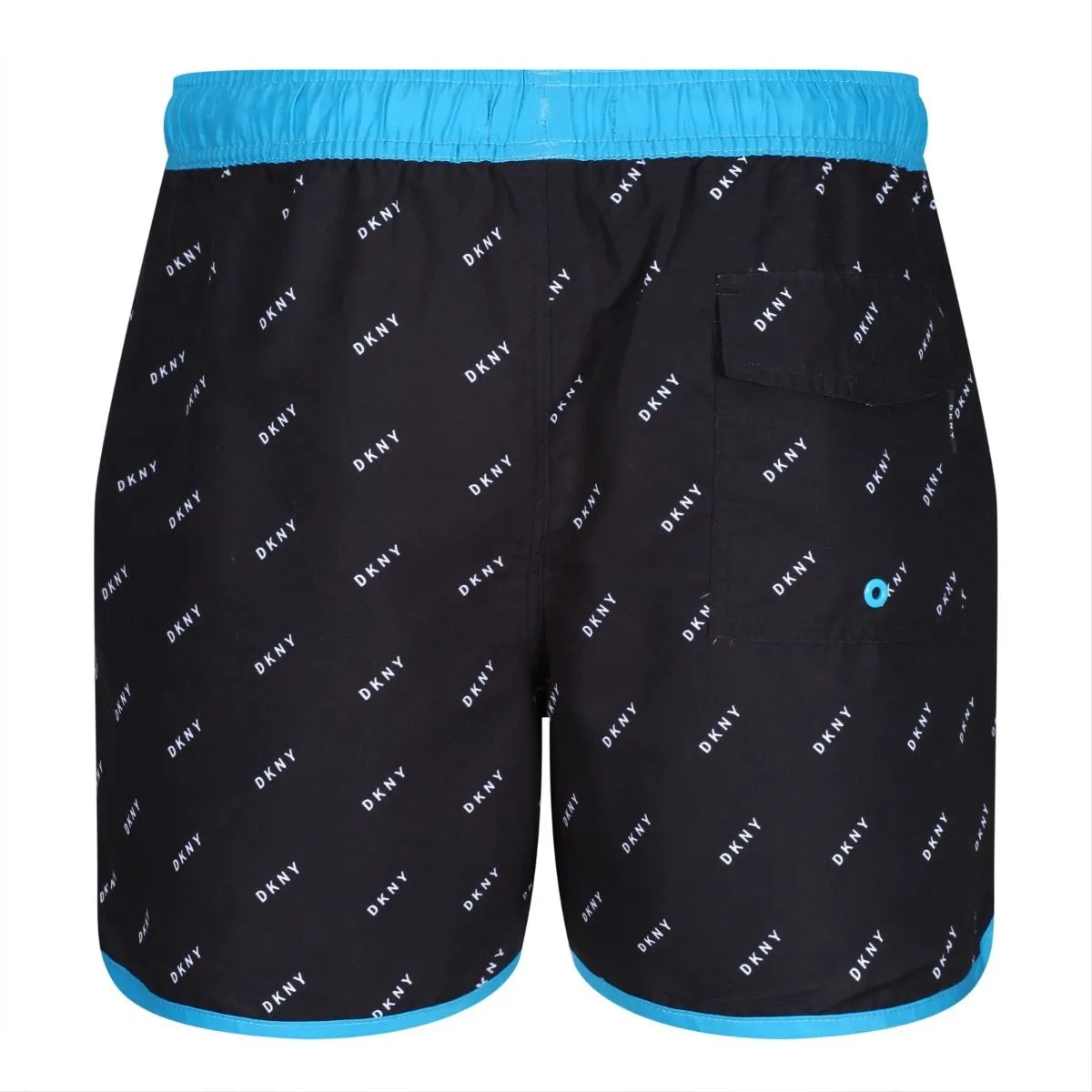 DKNY Azores Swim Shorts Black Atomic Blue Men's Swim Shorts