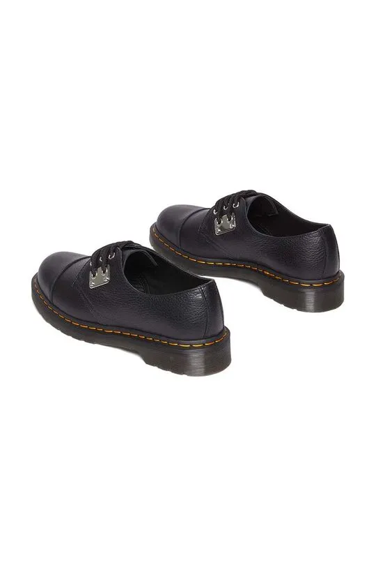 Dr. Martens 1461 Metal Plate Black Leather Shoes