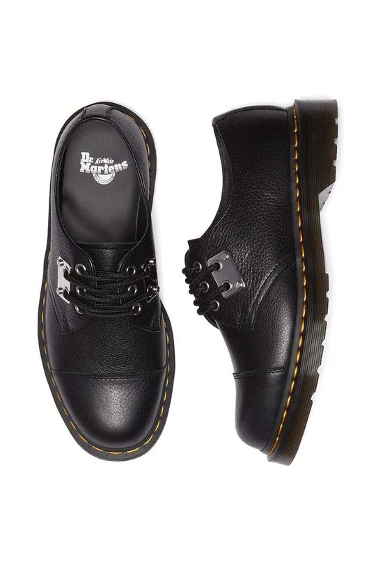 Dr. Martens 1461 Metal Plate Black Leather Shoes