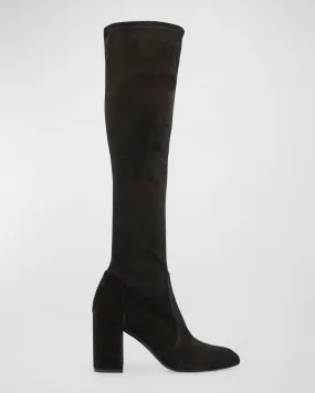 Elegant Suede Knee-High Boots