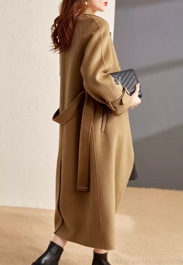 Elegant Wool Blend Wool Coat - ONX.HK