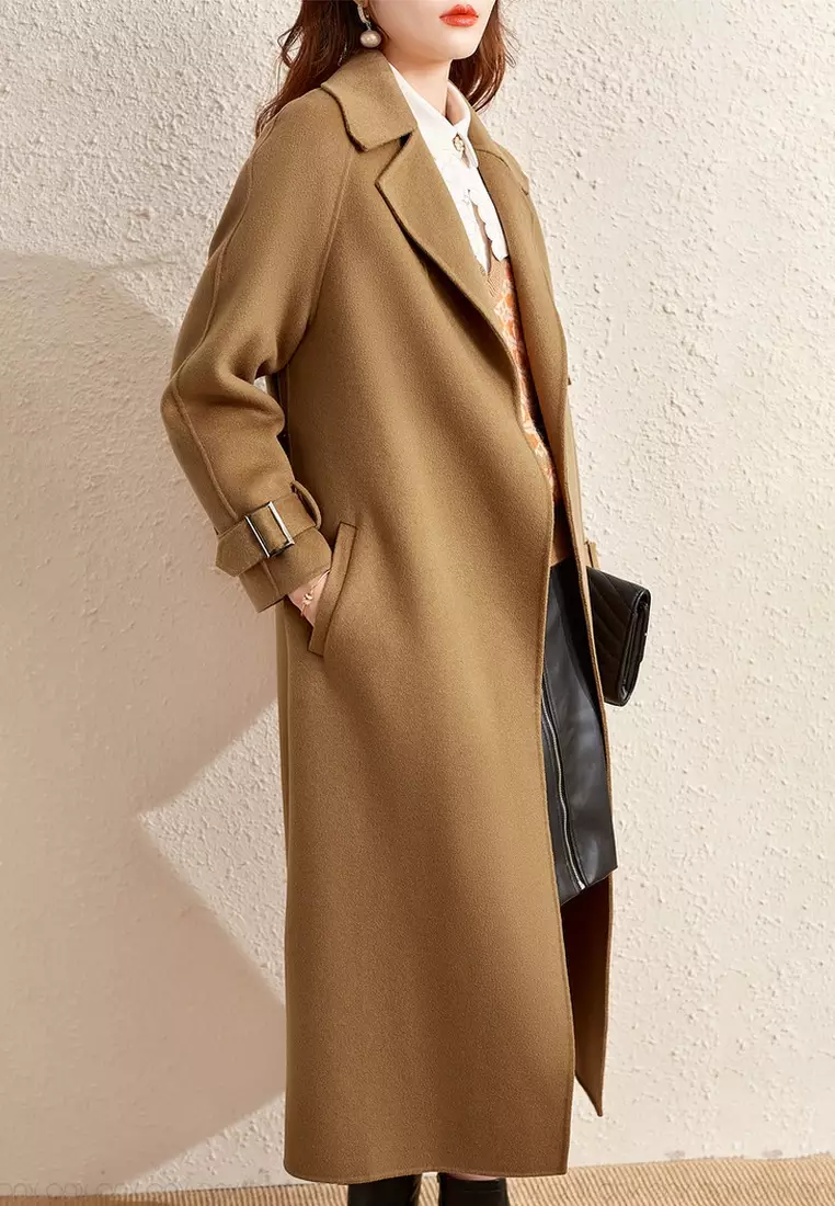 Elegant Wool Blend Wool Coat - ONX.HK