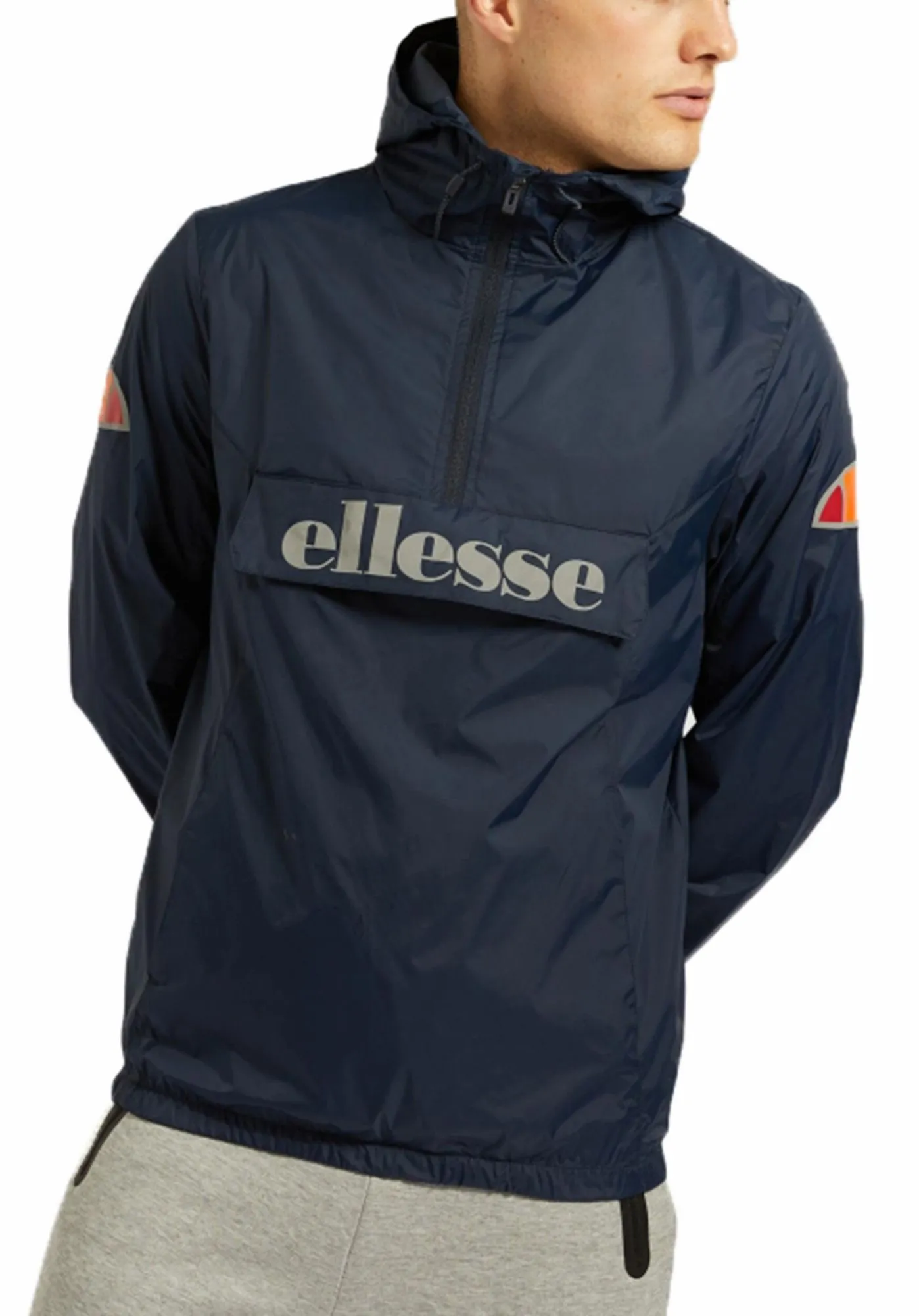 Navy Ellesse Acera Hooded Cagoule Mens Jacket