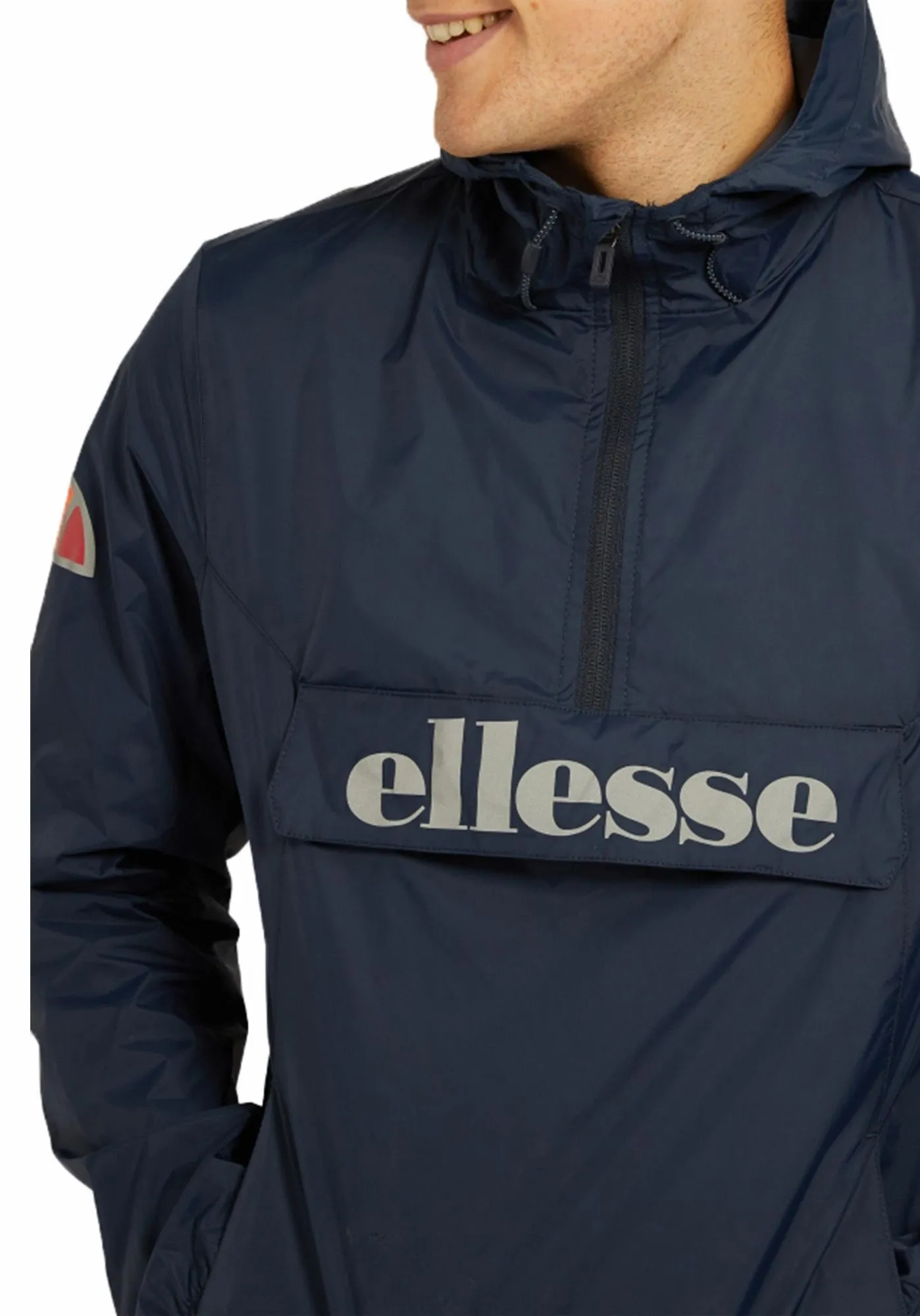 Navy Ellesse Acera Hooded Cagoule Mens Jacket