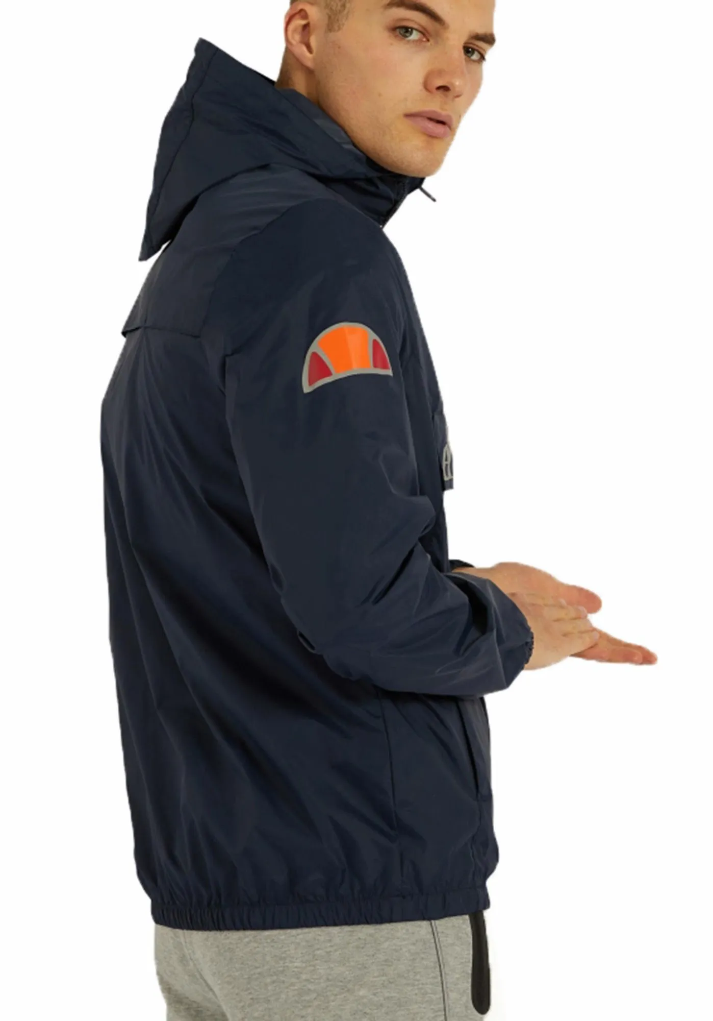 Navy Ellesse Acera Hooded Cagoule Mens Jacket