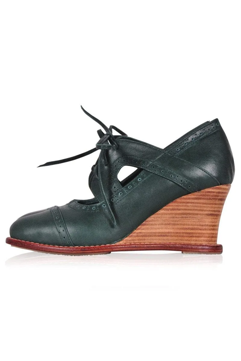 Emerald Stockholm Oxford Wedges