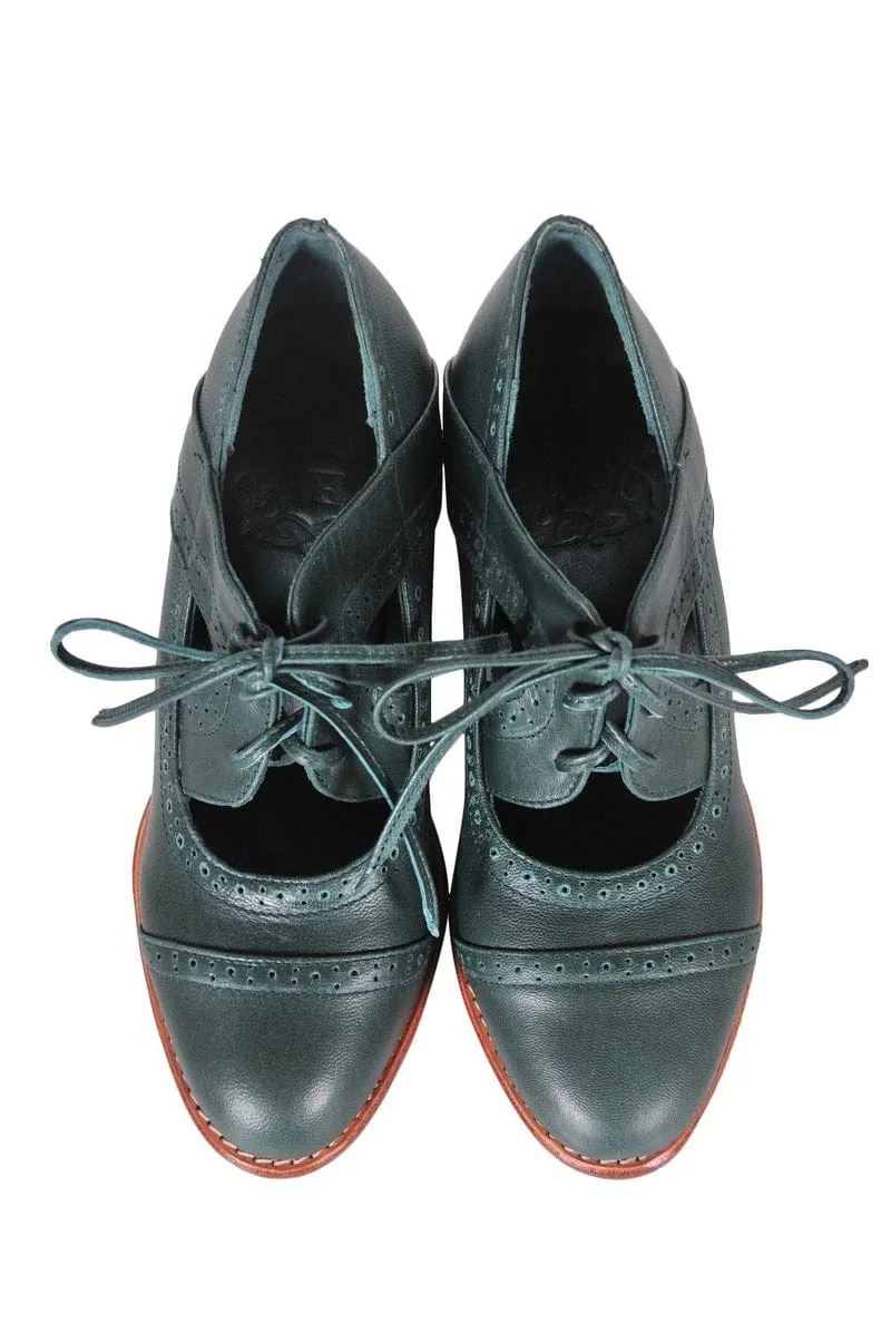 Emerald Stockholm Oxford Wedges