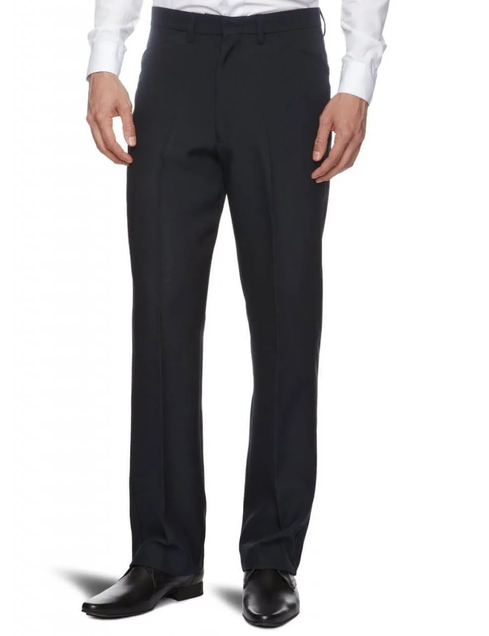 Farah Hopsack Weave Trousers Navy Men's Pants