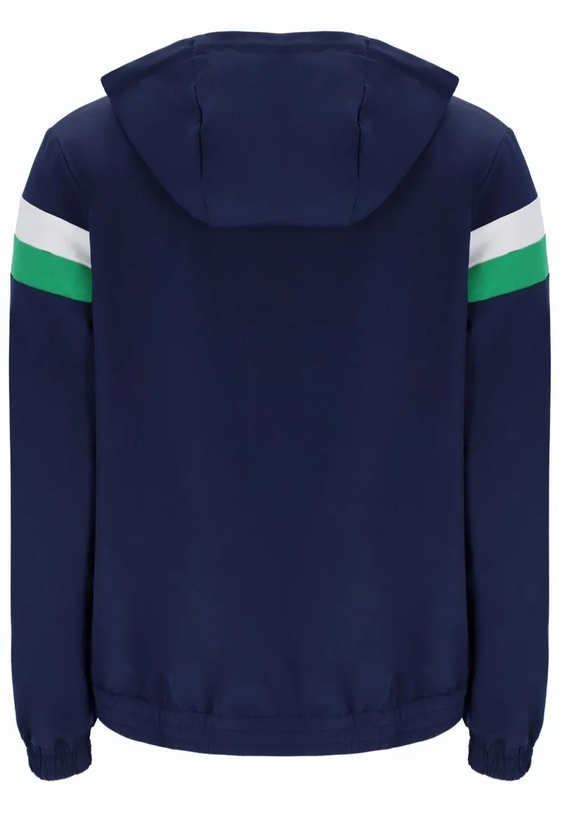 Fila Hooded Track Jacket in Navy and White