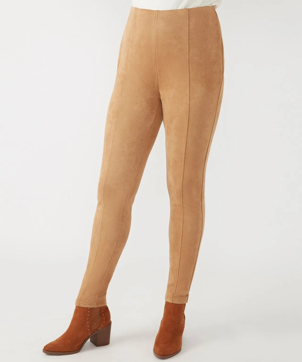 Tummy Control Suede Leggings from First Avenue