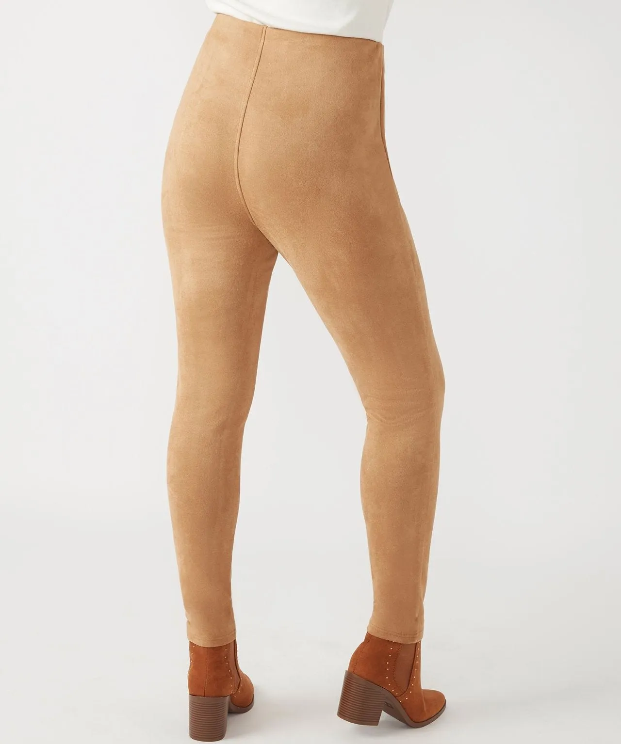 Tummy Control Suede Leggings from First Avenue