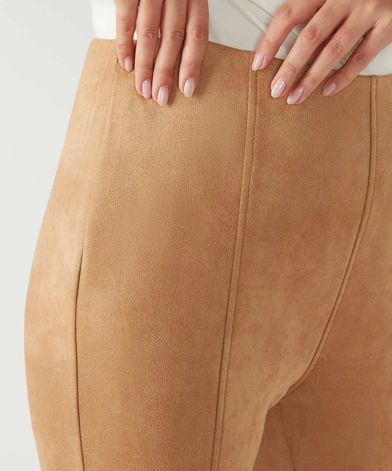 Tummy Control Suede Leggings from First Avenue