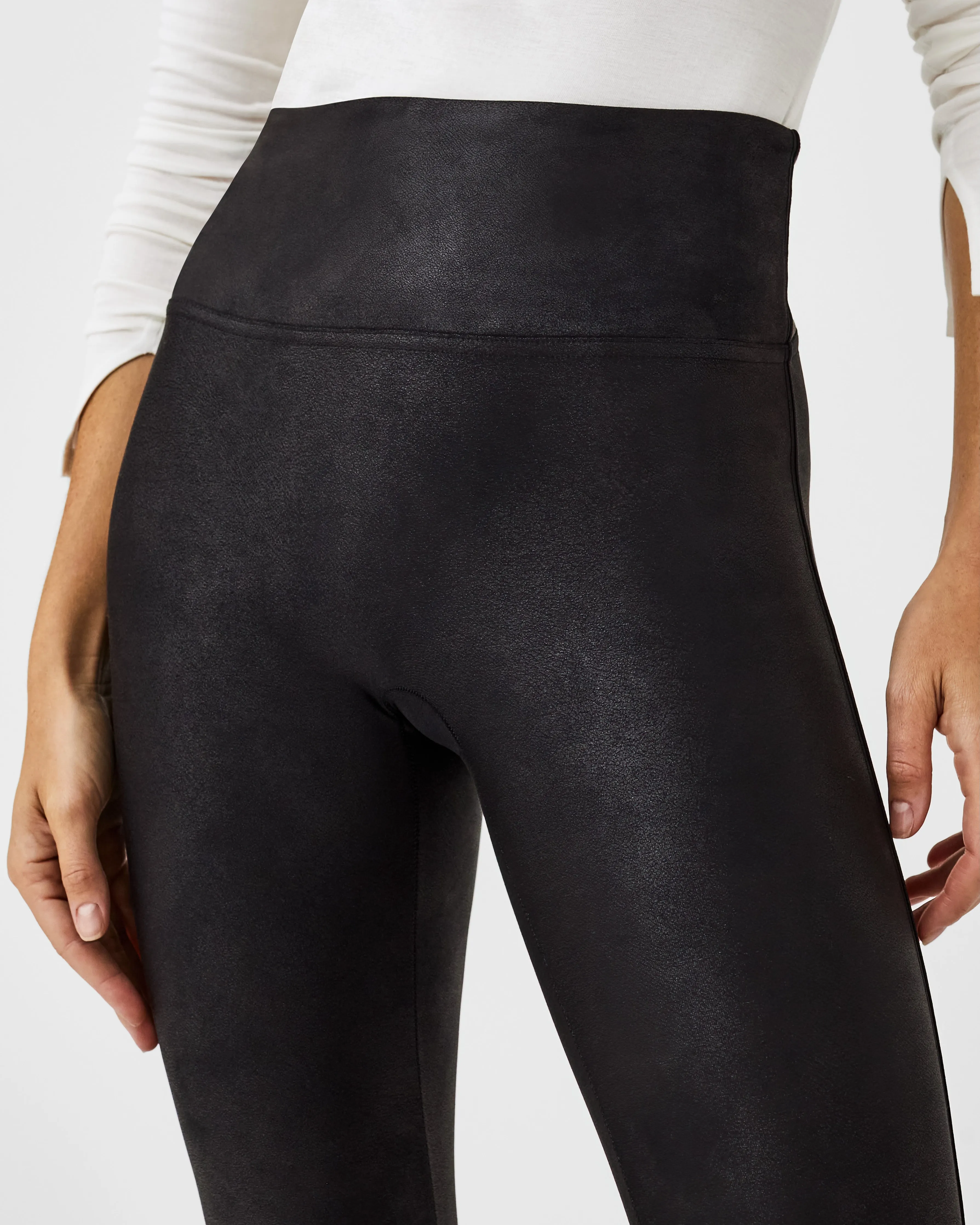 Fleece-Lined Faux Leather Leggings