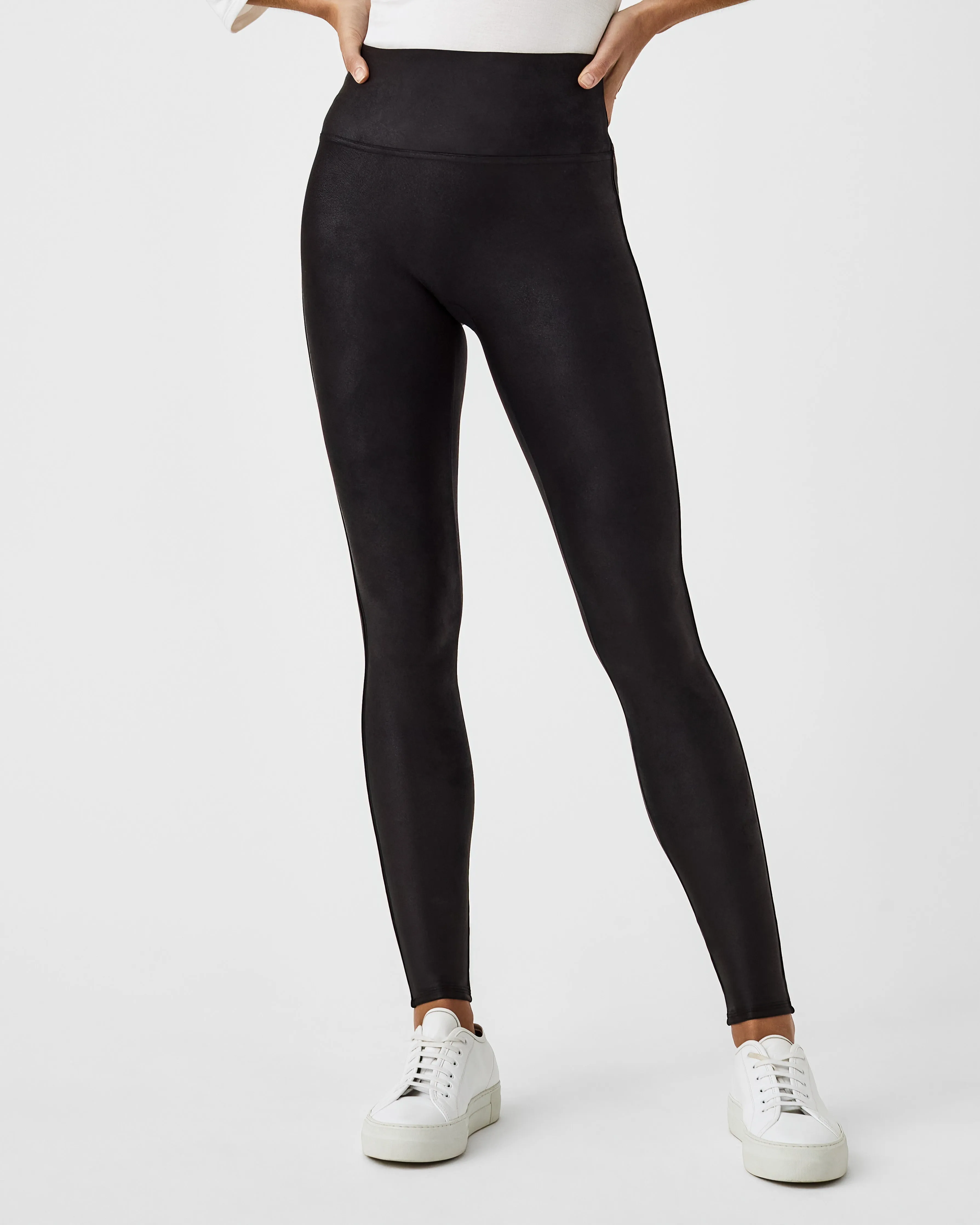 Fleece-Lined Faux Leather Leggings