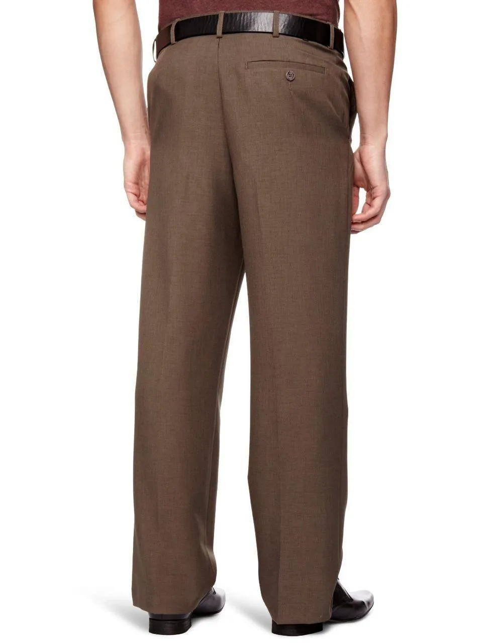 Flexi Waist Trousers Taupe Marl Brown