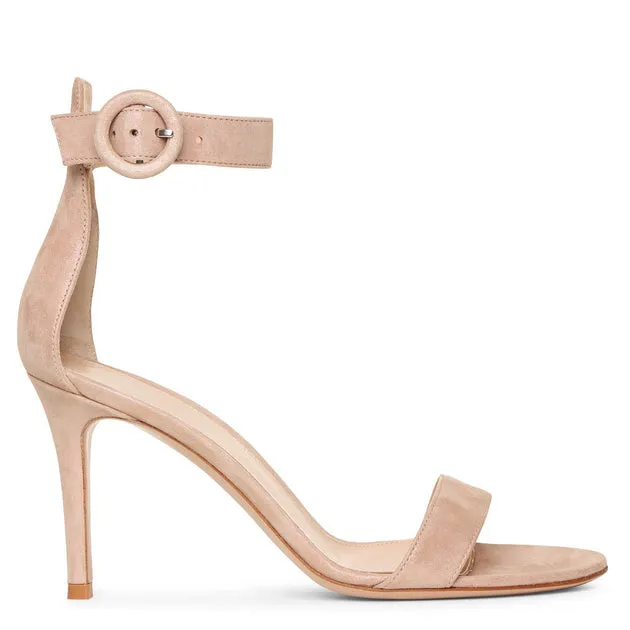 Gianvito Rossi Portofino 85 nude nappa sandals