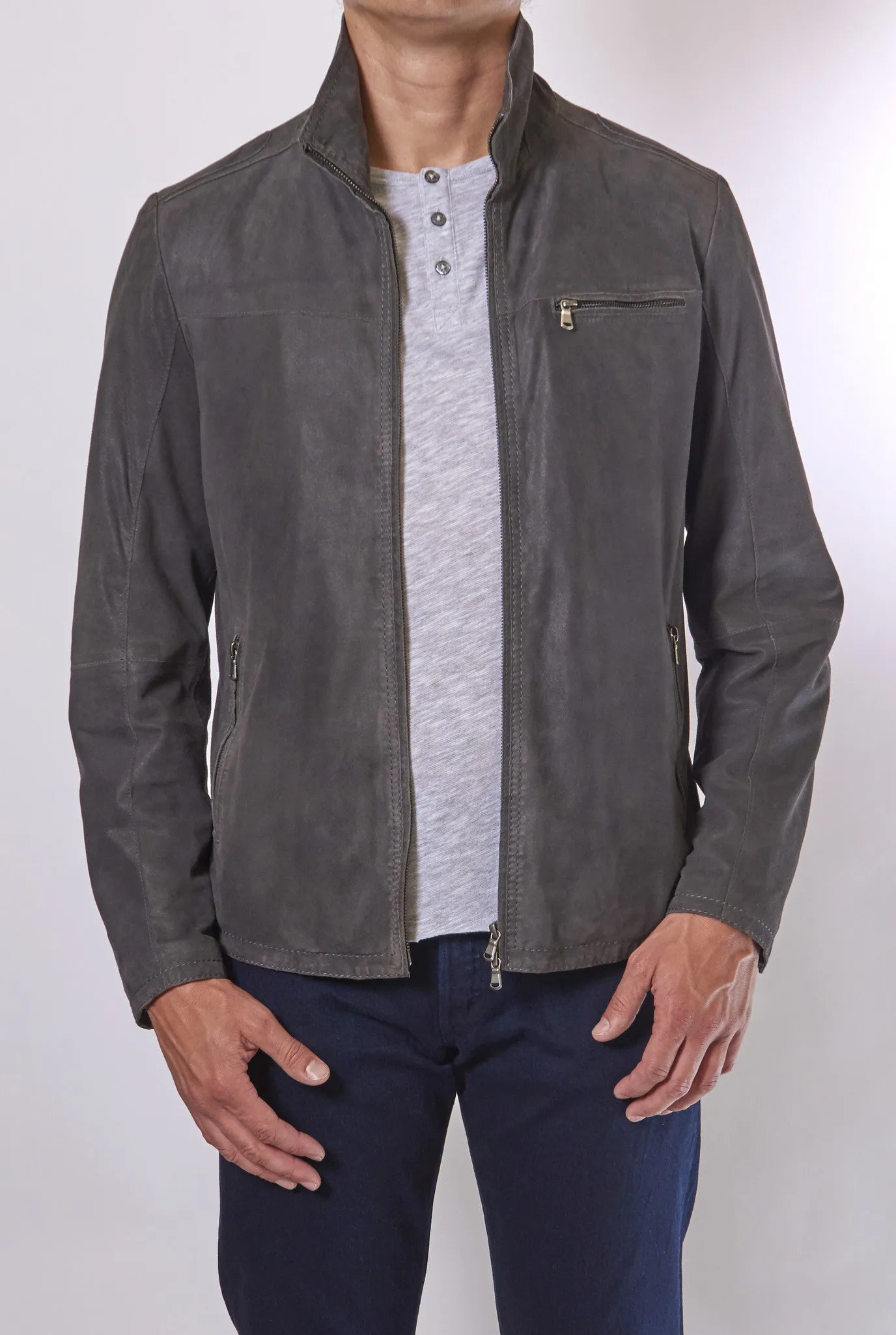 Gimo's suede moto jacket - Shop now