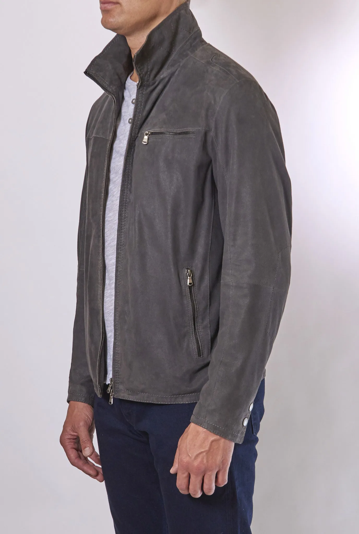 Gimo's suede moto jacket - Shop now