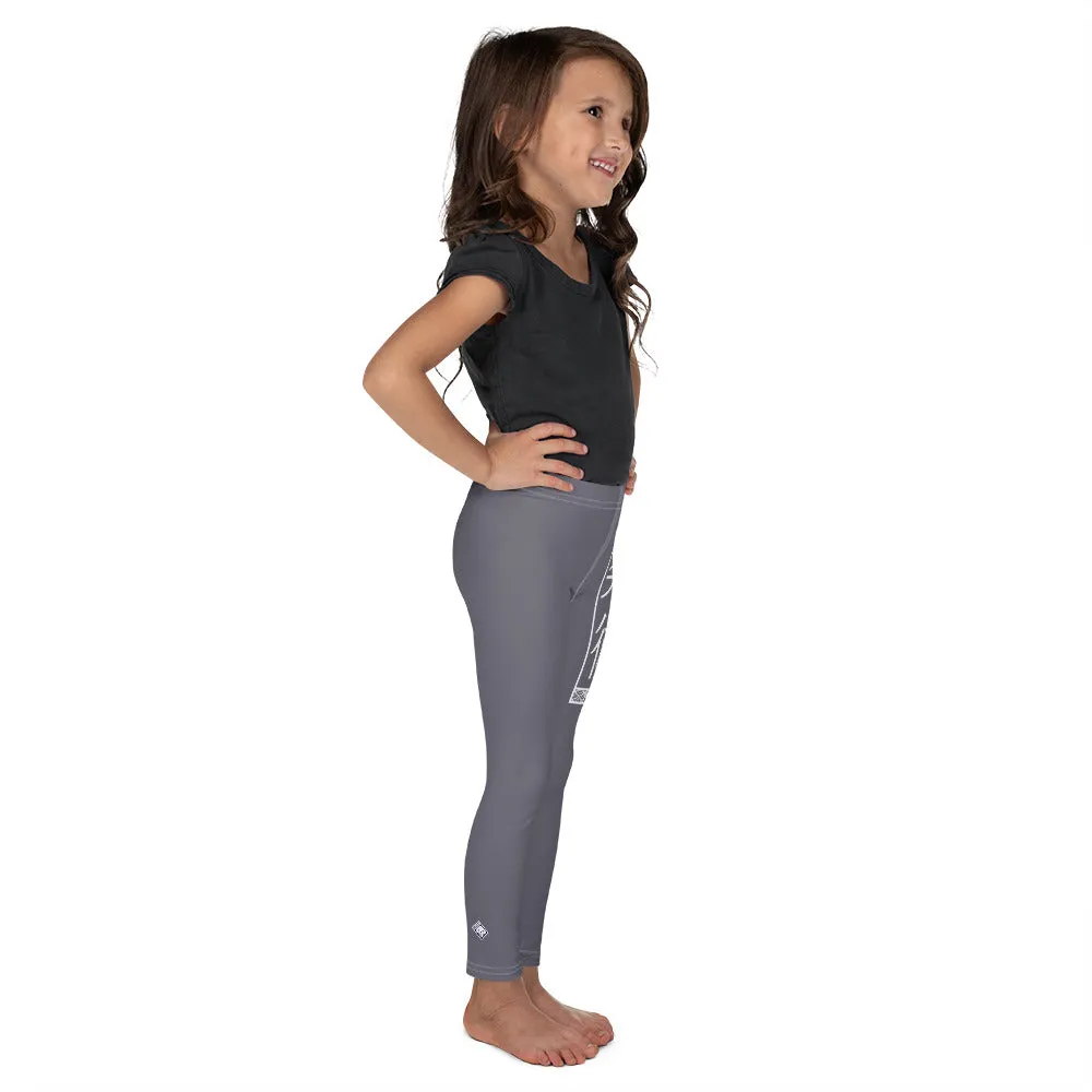 Girls Yoga Leggings for Jiu-Jitsu Workout - Charcoal