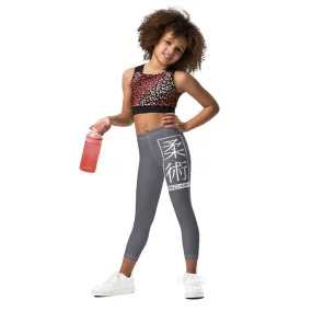 Girls Yoga Leggings for Jiu-Jitsu Workout - Charcoal