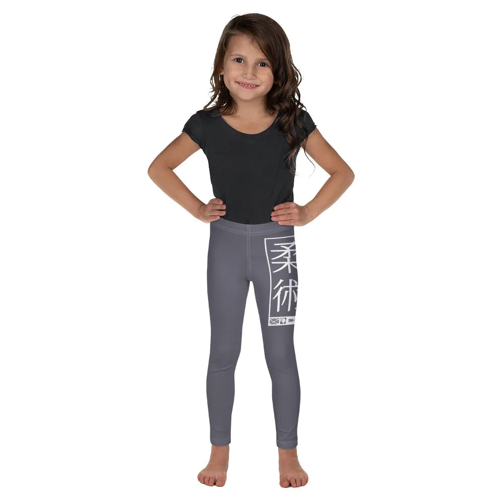 Girls Yoga Leggings for Jiu-Jitsu Workout - Charcoal