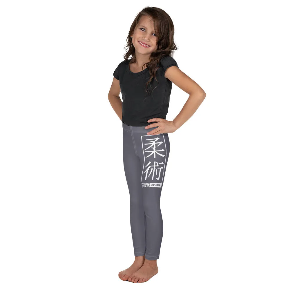 Girls Yoga Leggings for Jiu-Jitsu Workout - Charcoal