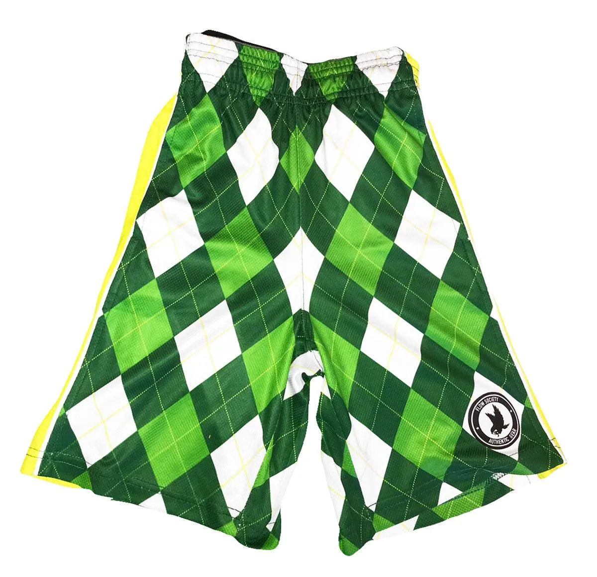 Green Argyle Boys' Attack Shorts.