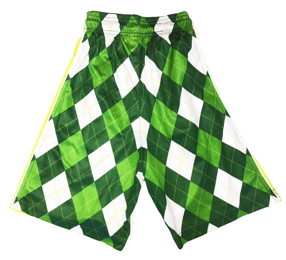 Green Argyle Boys' Attack Shorts.