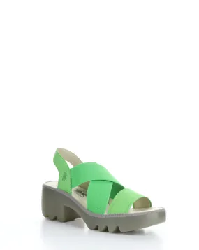 Green Round Toe Sandals - TAJI502FLY 003