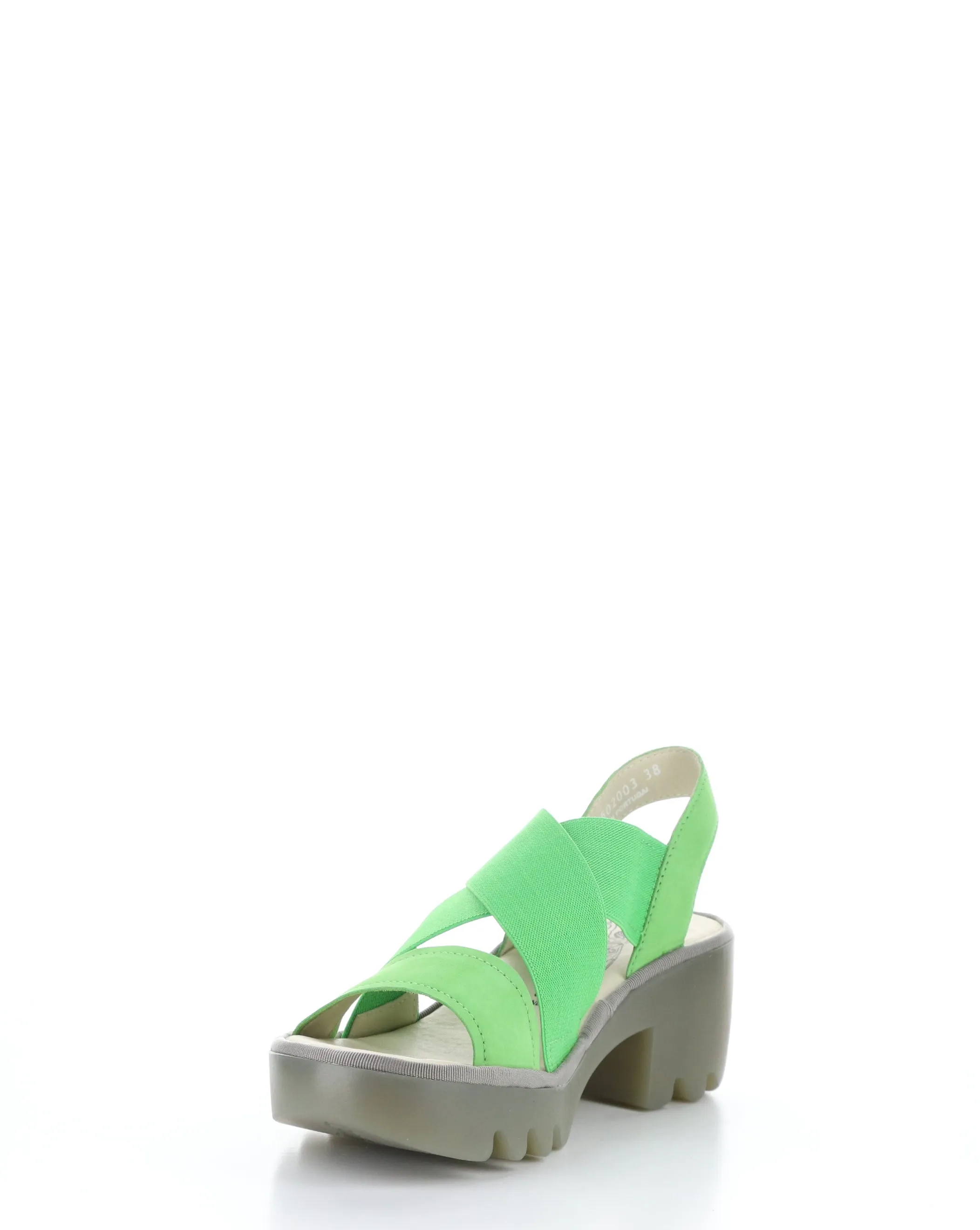 Green Round Toe Sandals - TAJI502FLY 003