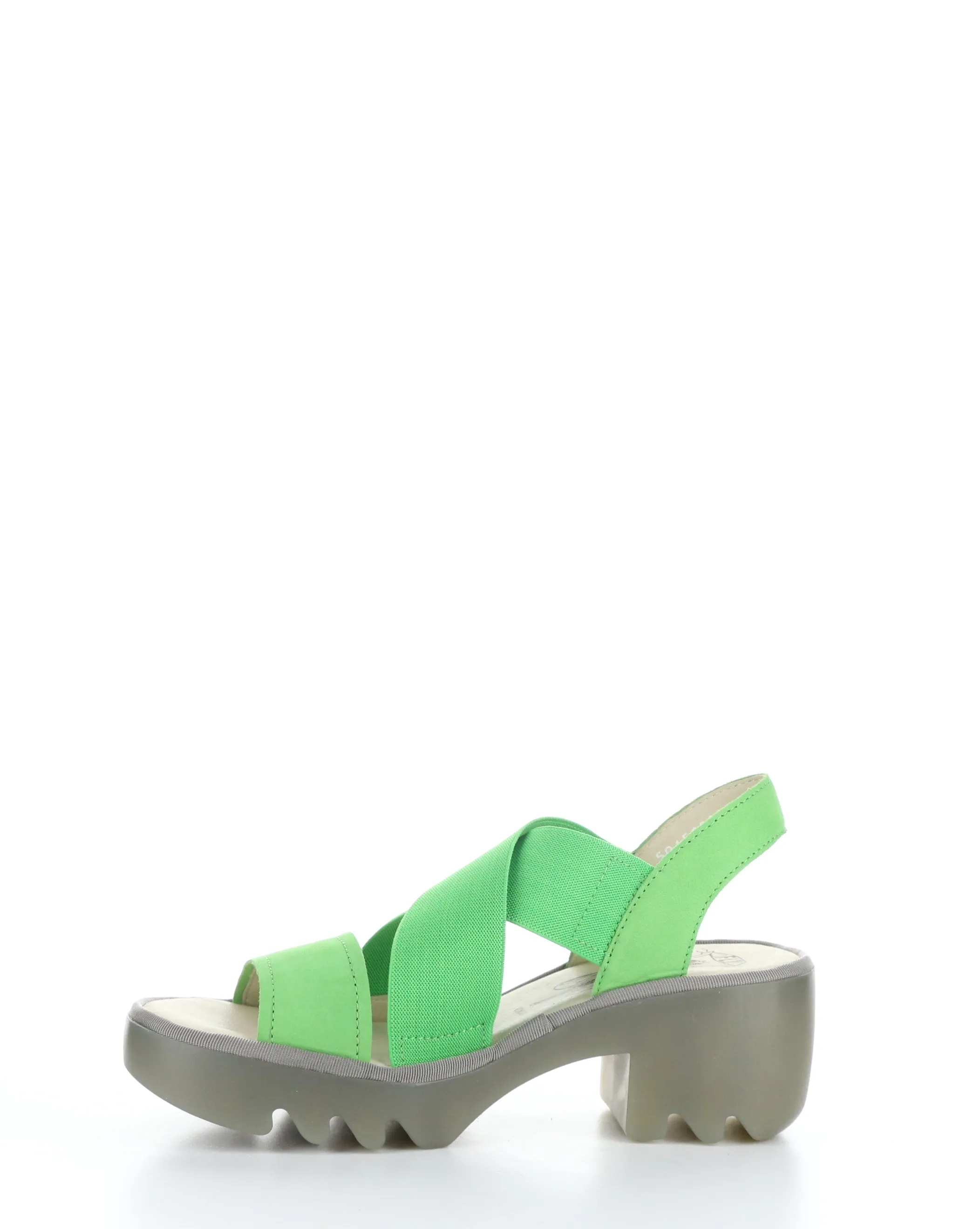 Green Round Toe Sandals - TAJI502FLY 003